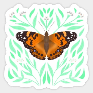 American Painted Lady - Charcoal Sticker